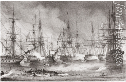 Reinagle George Philip - The Naval Battle of Navarino on 20 October 1827
