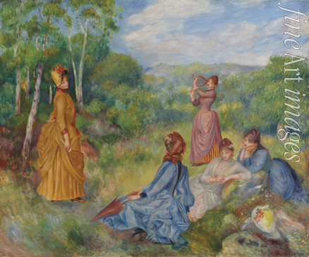 Renoir Pierre Auguste - Young Ladies Playing Badminton