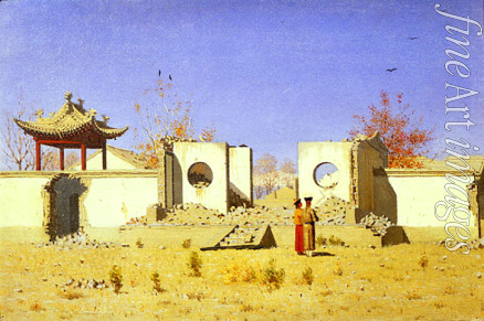 Vereshchagin Vasili Vasilyevich - A Chinese Temple Ruin in Akkent