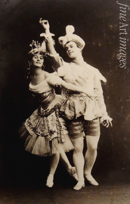 Fischer Karl August - Anna Pavlova and Vaslav Nijinsky in the ballet 