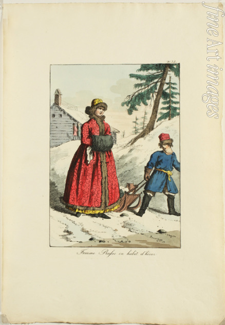 Haubigant Armand Gustave - Russian Winter Clothing (From Moeurs et Costumes des Russes)