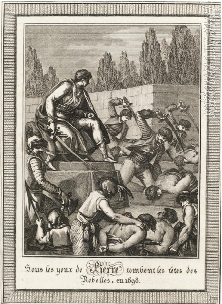 David François-Anne - The execution of the Streltsy. From: Histoire de Russie by Blin de Sainmore