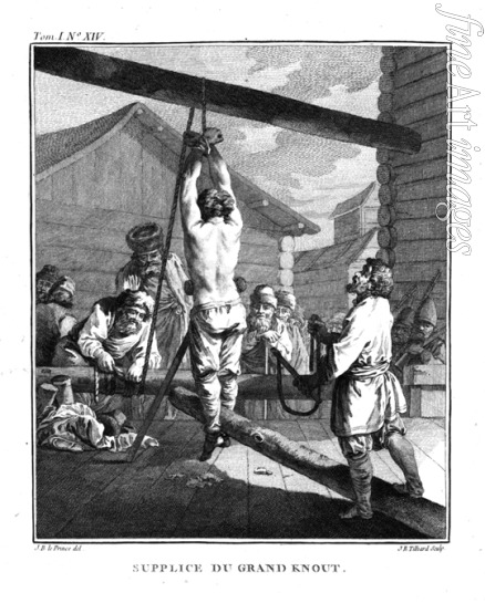Le Prince Jean-Baptiste - Prügelstrafe mit der Knute. Aus Voyage en Sibérie