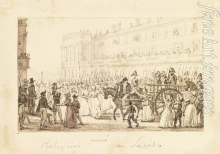 Demachy Pierre-Antoine - Robespierre and his accomplices being led to their execution