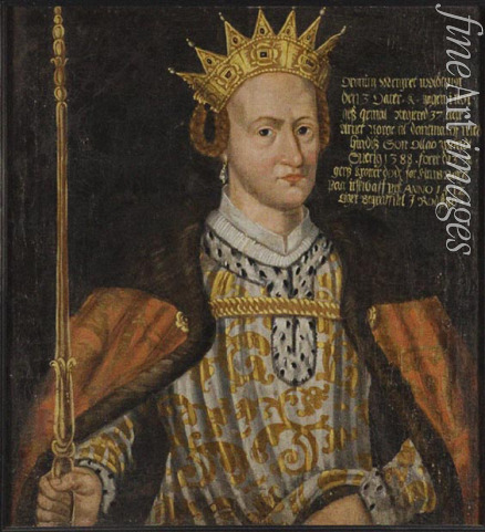 Unbekannter Künstler - Porträt von Margarethe I. von Dänemark (1353-1412)