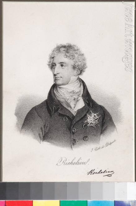 Delpech François Séraphin - Porträt von Armand Emmanuel du Plessis, duc de Richelieu
