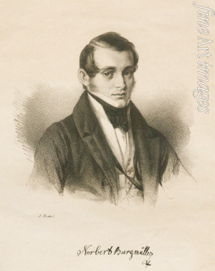 Becker Jakob - Porträt des Komponisten Norbert Burgmüller (1810-1836)