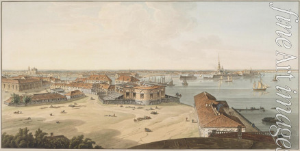 Atkinson John Augustus - Blick auf die Ostspitze der Wassiljewski-Insel und die Peter-und-Paul-Festung