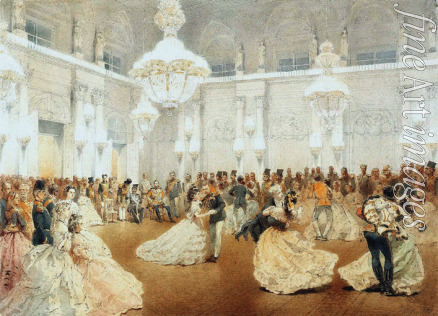 Zichy Mihály - Ball in the Concert Hall of the Winter Palace during the Official Visit of Nasir al-Din Shah in May 1873
