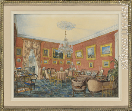 Hau Eduard - Ansicht von dem Künstlers Wohnzimmer in seinem Haus an der Newa in St. Petersburg