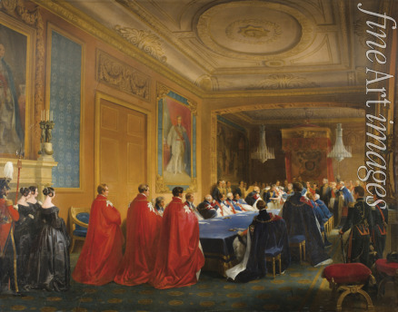 Gosse Nicolas-Louis-François - Louis-Philippe receiving the Order of the Garter from the hands of a young Queen Victoria