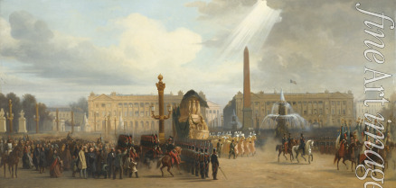 Guiaud Jacques - Napoleon's funeral carriage crosses the Place de la Concorde, December 15, 1840