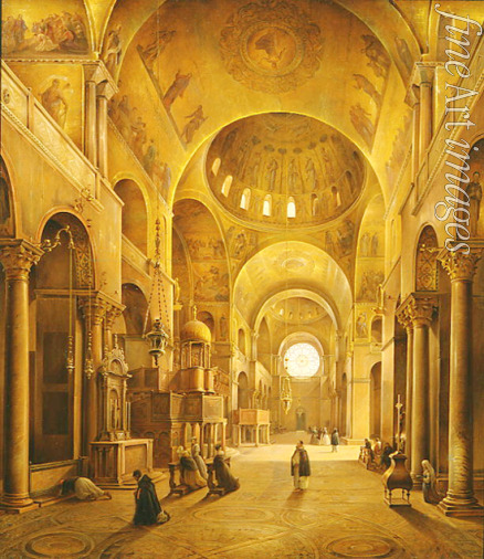 Chernetsov Grigori Grigorievich - Interior of the San Marco Cathedral in Venice