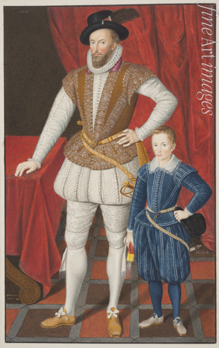Unbekannter Künstler - Sir Walter Raleigh und Sohn