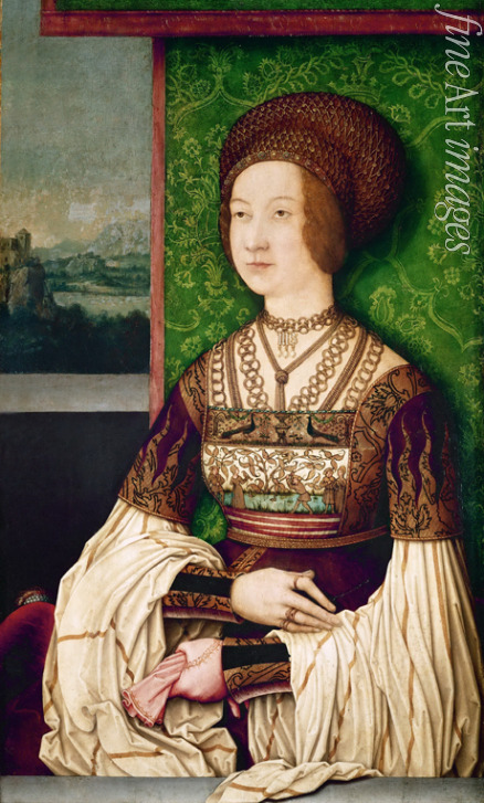 Strigel Bernhard - Porträt von Bianca Maria Sforza (1472-1510), Gemahlin des deutschen Königs Maximilian I.