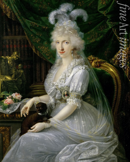 Dorffmeister Joseph - Prinzessin Maria Luisa von Neapel-Sizilien (1773-1802), an einem Tisch sitzend