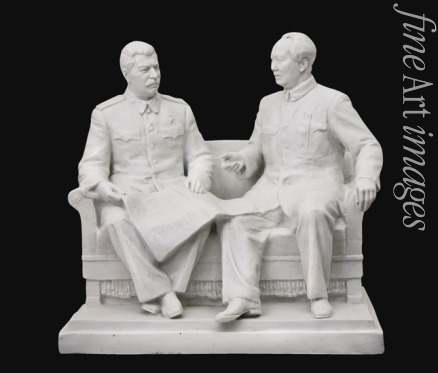 Meister der Leningrader Lomonossow Porzellanmanufaktur - Stalins Treffen mit Mao in 1949