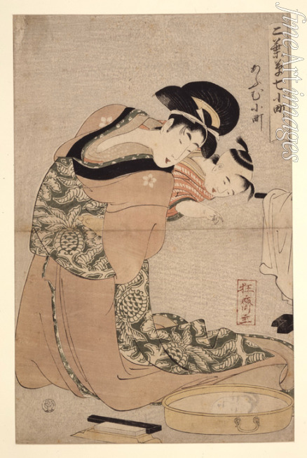 Utamaro Kitagawa - Omu Komachi (Parrot Komachi), from the series Seven Komachi of the Pleasure Quarters