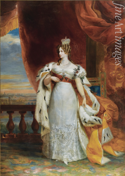 Dawe George - Portrait of Empress Alexandra Fyodorovna (Charlotte of Prussia), Emperor's Nicholas I. wife (1798-1860)
