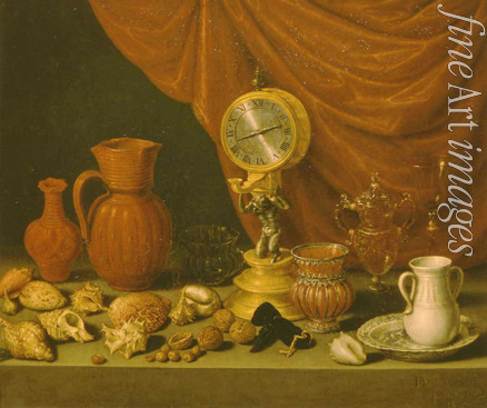 Pereda y Salgado Antonio de - Still life with a clock