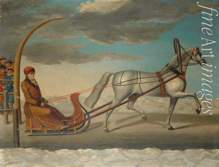 Anonymous - Count Alexey Grigoryevich Orlov of Chesma on a horse drawn sledge