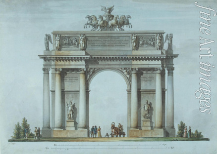 Quarenghi Giacomo Antonio Domenico - The Narva Triumphal Gate in St. Petersburg