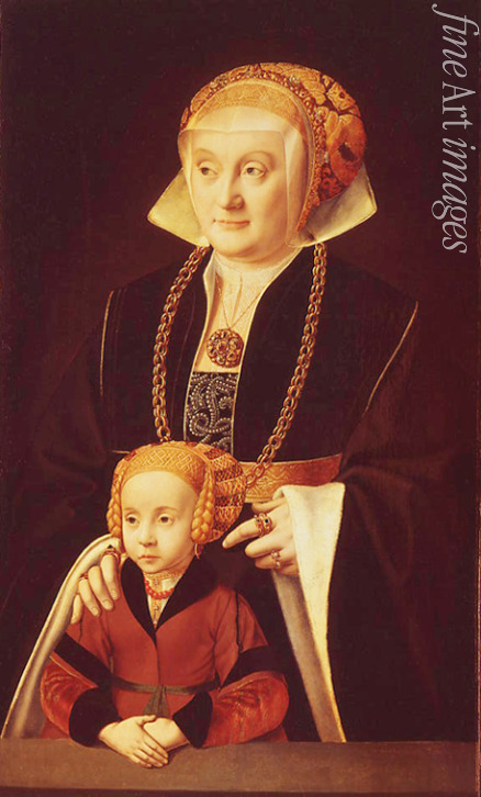 Bruyn Bartholomäus (Barthel) der Ältere - Porträt einer Dame mit Tochter