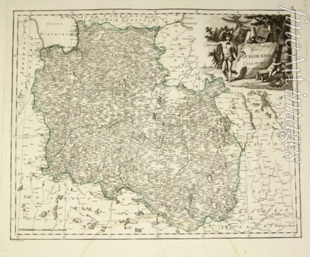 Wilbrecht (Wildbrecht) Alexander - Karte von Gouvernement Pskow