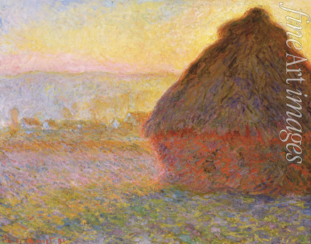 Monet Claude - Getreideschober (Sonnenuntergang)