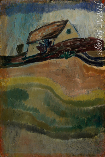 Klee Paul - Ohne Titel (Landschaft mit Bäumen, Weg und Wiese, Burghausen)