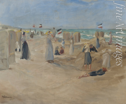Liebermann Max - On the beach at Noordwijk
