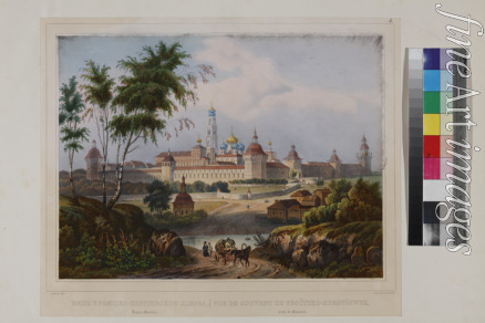 Bichebois Louis-Pierre-Alphonse - Blick auf das Dreifaltigkeitskloster von Sergijew Possad