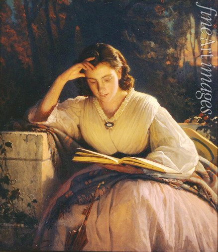 Kramskoi Ivan Nikolayevich - Reading (Portrait of the artist's wife)