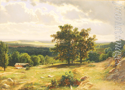Shishkin Ivan Ivanovich - Oaks. Landscape near Düsseldorf