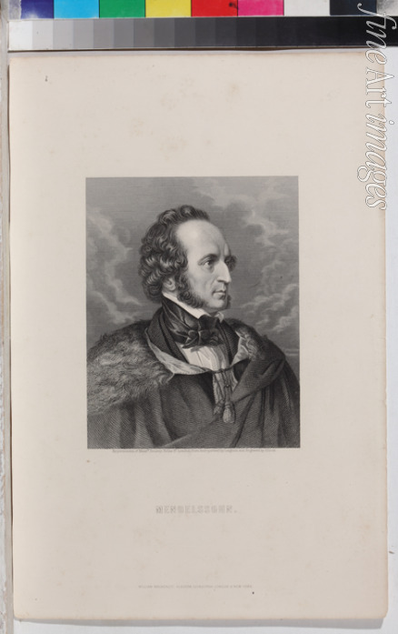 Cook Conrad - Porträt von Pianist und Komponist Felix Mendelssohn Bartholdy (1809-1847)