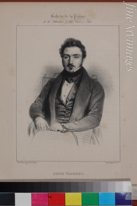 Lassalle Émile - Porträt von Schriftsteller Louis Viardot (1800-1883)
