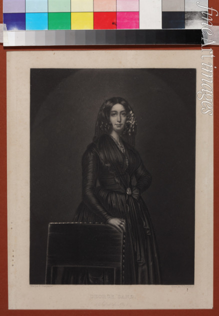 Charpentier Auguste - Porträt der Schriftstellerin George Sand (1804-1876)
