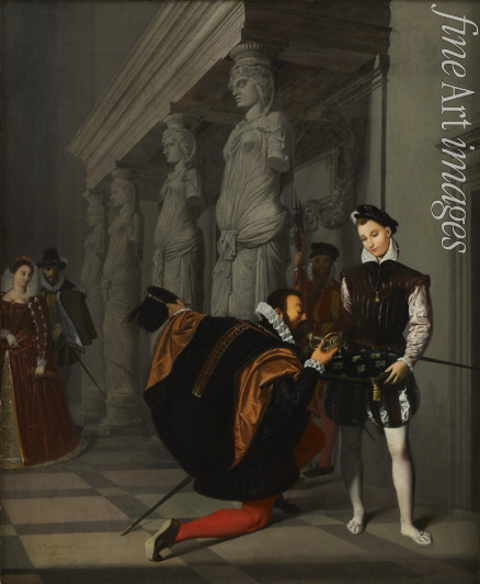 Ingres Jean Auguste Dominique - Don Pedro of Toledo Kissing Henry IV's Sword