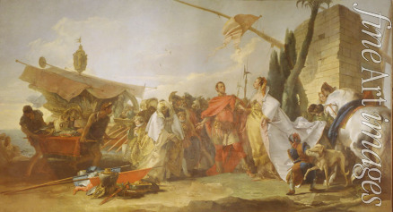 Tiepolo Giandomenico - Caesar begegnet Kleopatra