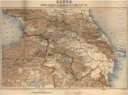 Anonymous master - Map of military operations in the Transcaucasian region from 1809 to 1817