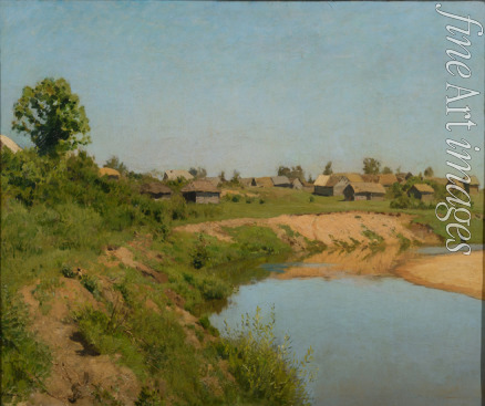 Levitan Isaak Ilyich - Village on the banks of the river