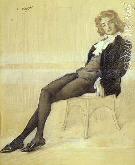 Bakst Léon - Porträt der Lyrikerin und Autorin Sinaida Hippius (1869-1945)