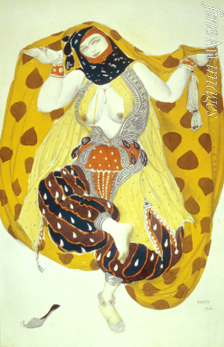 Bakst Léon - Odalisque. Costume design for the ballet Sheherazade by N. Rimsky-Korsakov