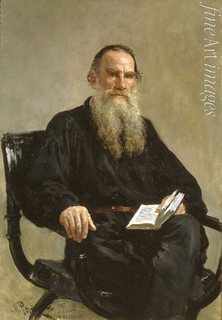 Repin Ilja Jefimowitsch - Porträt von Schriftsteller Graf Lew Nikolajewitsch Tolstoi (1828-1910)