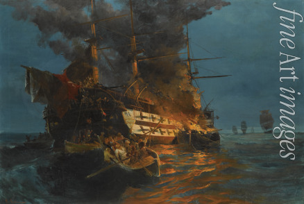 Volanakis Constantinos - The Burning of the Ottoman frigate