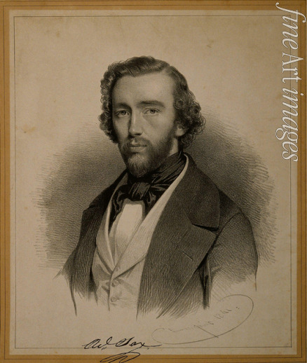 Baugniet Charles-Louis - Portrait of Adolphe Sax (1814-1894)