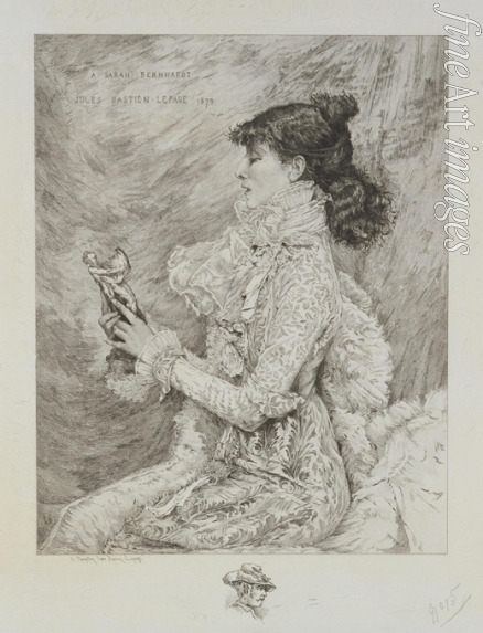 Bastien-Lepage Jules - Portrait of Sarah Bernhardt (1844-1923)