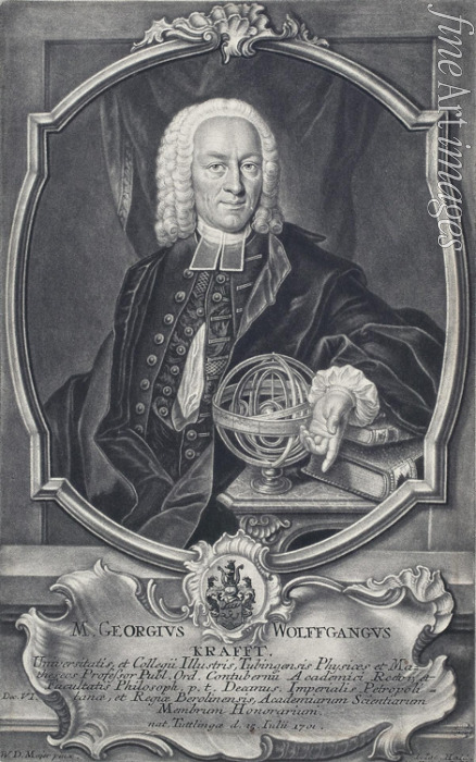 Haid (Hayd) Johann Jacob - Porträt von Physiker Georg Wolfgang Krafft (1701-1754)