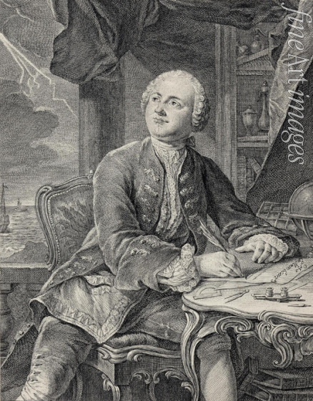 Fessard Étienne - Portrait of Mikhail Vasilyevich Lomonosov (1711-1765)