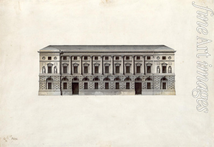 Quarenghi Giacomo Antonio Domenico - Fassade von Eremitage-Theater in Sankt Petersburg